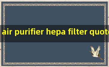 air purifier hepa filter quotes